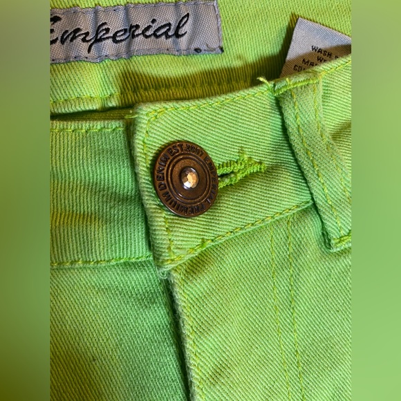 Emperial Premium Jeans Juniors 1 Low Rise Skinny Denim Green Distressed Skate - Picture 5 of 12